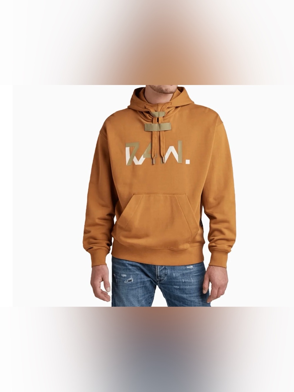 G-Star Raw Men's Raw. 7411 Loose Hoodie - XS - Dark Vulcan - Mustardy color